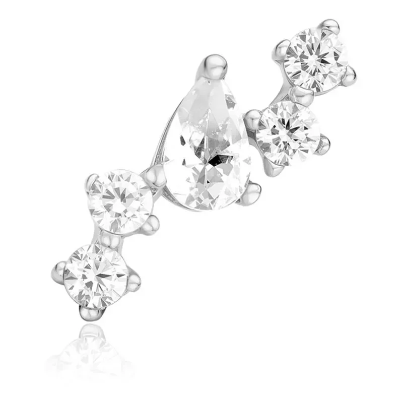 ANIA HAIE SILVER CONSTELLATION BARBELL SINGLE EARRING E070-10H