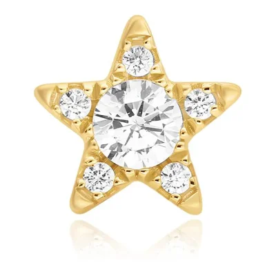 ANIA HAIE GOLD FIVE-POINT STAR BARBELL SINGLE EARRING E070-11G