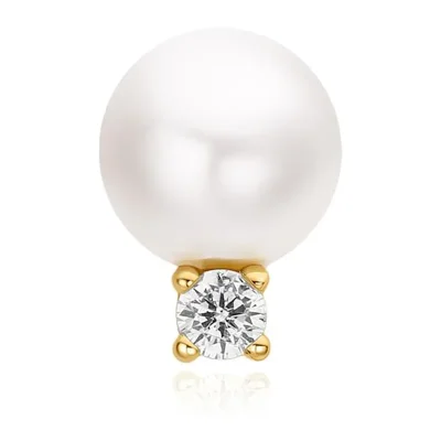 ANIA HAIE GOLD SHELL PEARL SPARKLING BARBELL SINGLE EARRING E070-14G