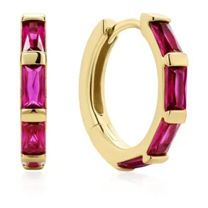 ANIA HAIE GOLD ROSE HOLIDAY HOOP EARRINGS E071-04G