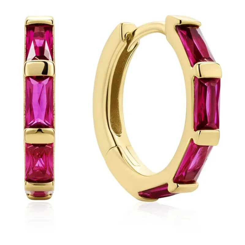 ANIA HAIE GOLD ROSE HOLIDAY HOOP EARRINGS E071-04G