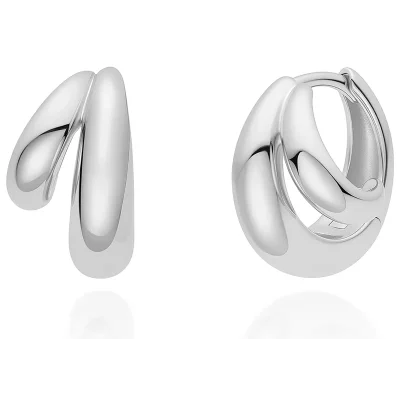ANIA HAIE SILVER DOME HUGGIE HOOP EARRINGS E072-03H