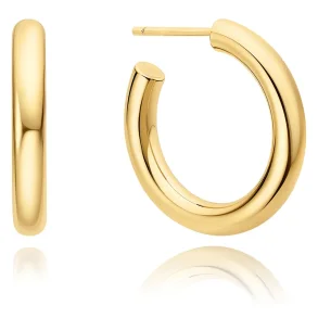 ANIA HAIE GOLD CLASSIC TUBE MEDIUM HOOP EARRINGS E072-11G