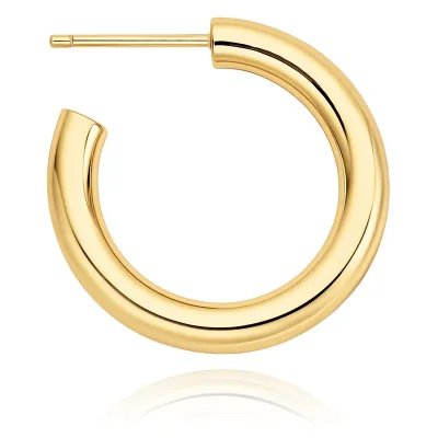ANIA HAIE GOLD CLASSIC TUBE MEDIUM HOOP EARRINGS E072-11G