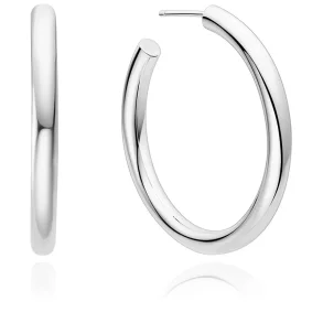 ANIA HAIE SILVER CLASSIC TUBE LARGE HOOP EARRINGS E072-12H