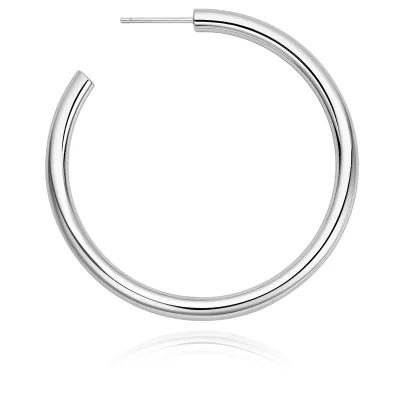 ANIA HAIE SILVER CLASSIC TUBE LARGE HOOP EARRINGS E072-12H