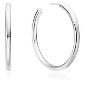 ANIA HAIE SILVER CLASSIC TUBE OVERSIZED HOOP EARRINGS E072-13H