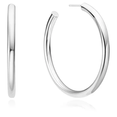 ANIA HAIE SILVER CLASSIC TUBE OVERSIZED HOOP EARRINGS E072-13H