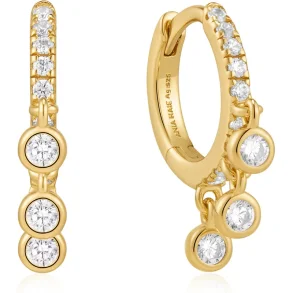 ANIA HAIE GOLD TRIO-DROP HOOP EARRINGS E074-04G