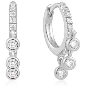 ANIA HAIE SILVER TRIO-DROP HOOP EARRINGS E074-04H