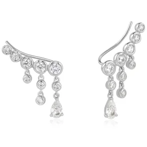 ANIA HAIE SILVER MOLTEN CASCADE BAR CLIMBERS E074-09H