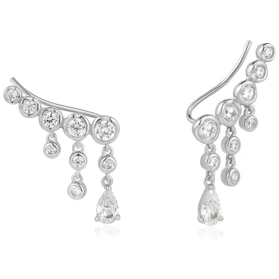 ANIA HAIE SILVER MOLTEN CASCADE BAR CLIMBERS E074-09H