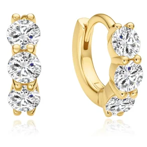ANIA HAIE GOLD TRIO SPARKLE HOOP EARRINGS E075-04G