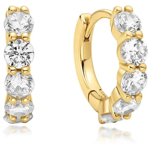 ANIA HAIE GOLD QUINTET SPARKLE HOOP EARRINGS E075-05G