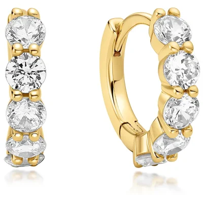 ANIA HAIE GOLD QUINTET SPARKLE HOOP EARRINGS E075-05G