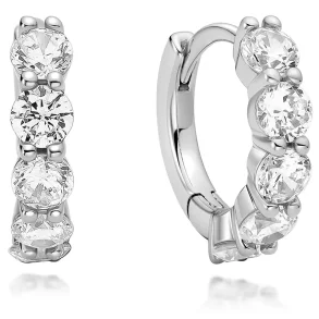 ANIA HAIE SILVER QUINTET SPARKLE HOOP EARRINGS E075-05H