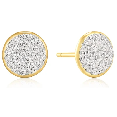 ANIA HAIE GOLD PAVE DISC STUD EARRINGS E075-10G