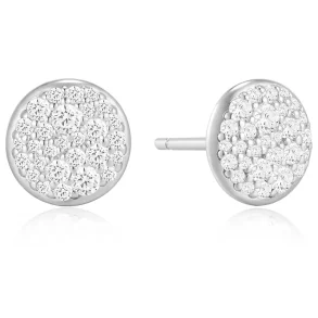 ANIA HAIE SILVER PAVE DISC STUD EARRINGS E075-10H