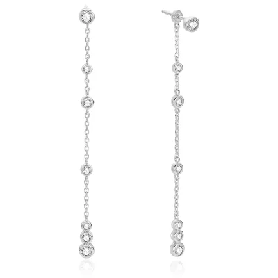 ANIA HAIE SILVER CASCADE STATION DROP STUD EARRINGS E075-12H