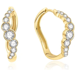 ANIA HAIE GOLD SPARKLING TIDE HOOP EARRINGS E075-13G