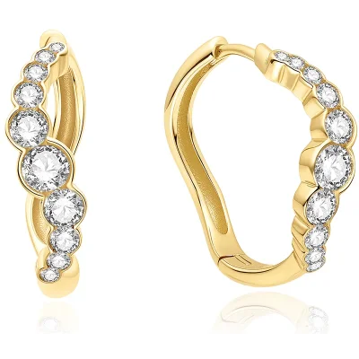ANIA HAIE GOLD SPARKLING TIDE HOOP EARRINGS E075-13G