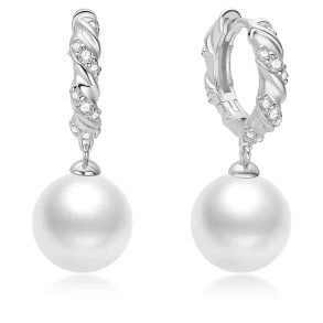 ANIA HAIE SILVER SHELL PEARL DANGLING TWISTED EARRINGS E075-14H