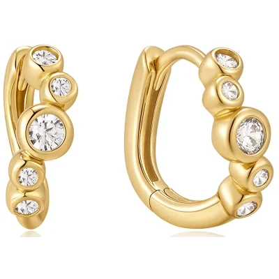 ANIA HAIE GOLD SMALL SPARKLING TIDE HOOP EARRINGS E075-17G