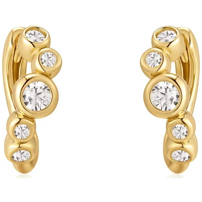 ANIA HAIE GOLD SMALL SPARKLING TIDE HOOP EARRINGS E075-17G