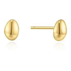 ANIA HAIE GOLD ORGANIC DOME PEBBLE STUD EARRINGS E076-02G
