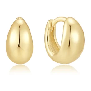 ANIA HAIE GOLD ORGANIC DOME PEBBLE HOOP EARRINGS E076-11G