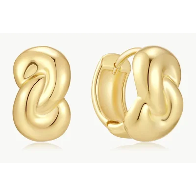 ANIA HAIE GOLD ROPE TWIST HOOP EARRINGS E077-03G