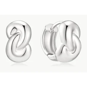 ANIA HAIE SILVER ROPE TWIST HOOP EARRINGS E077-03H