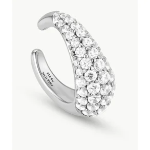 ANIA HAIE SILVER PAVE CURVED TEARDROP EAR CUFF E078-01H