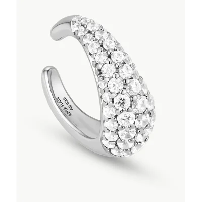 ANIA HAIE SILVER PAVE CURVED TEARDROP EAR CUFF E078-01H