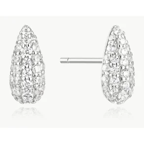 ANIA HAIE SILVER PAVE DOME STUD EARRINGS E078-02H