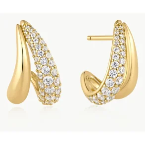 ANIA HAIE GOLD DUET STUD HOOP EARRINGS E078-05G