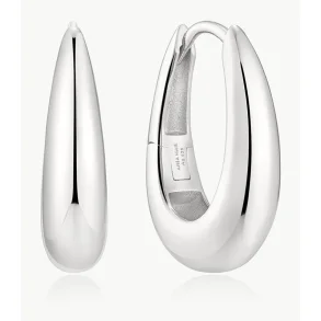 ANIA HAIE SILVER CLASSIC DOME HOOP EARRINGS E078-11H