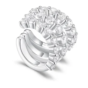 ANIA HAIE SILVER PAVE TRIPLE WRAP EAR CUFF E079-02H