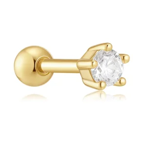ANIA HAIE GOLD FIVE-PRONG SPARKLE BARBELL EARRING E079-03G