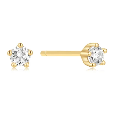 ANIA HAIE GOLD MINI FIVE-PRONG SPARKLE STUD EARRINGS E079-04G