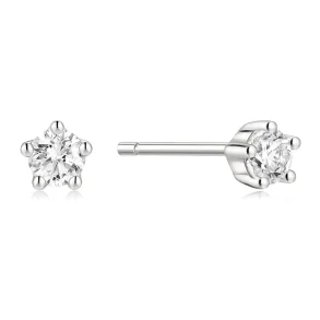 ANIA HAIE SILVER MINI FIVE-PRONG SPARKLE STUD EARRINGS E079-04H