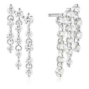 ANIA HAIES SILVER TRIPLE FRINGE STUD EARRINGS E079-06H