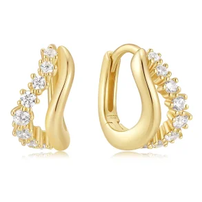 ANIA HAIE GOLD DUET WAVE HOOP EARRINGS E079-10G