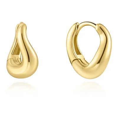 ANIA HAIE GOLD WAVE HOOP EARRINGS E079-11G