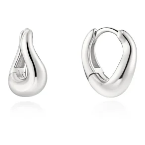 ANIA HAIE SILVER WAVE HOOP EARRINGS E079-11H