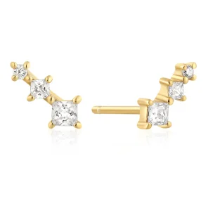 ANIA HAIE GOLD GRADUATED TRIO STUD EARRINGS E080-04G