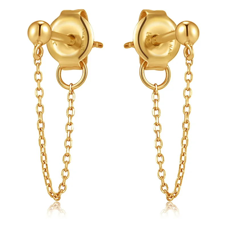 ANIA HAIE 14 KT GOLD STUD EARRINGS EAU001-03YG