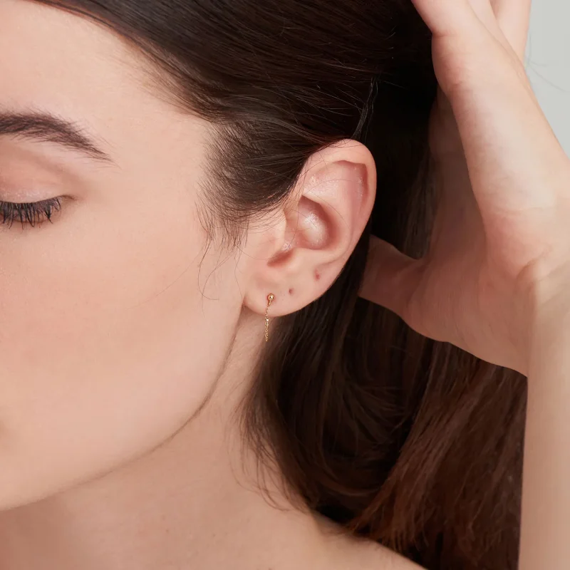 ANIA HAIE 14 KT GOLD STUD EARRINGS EAU001-03YG