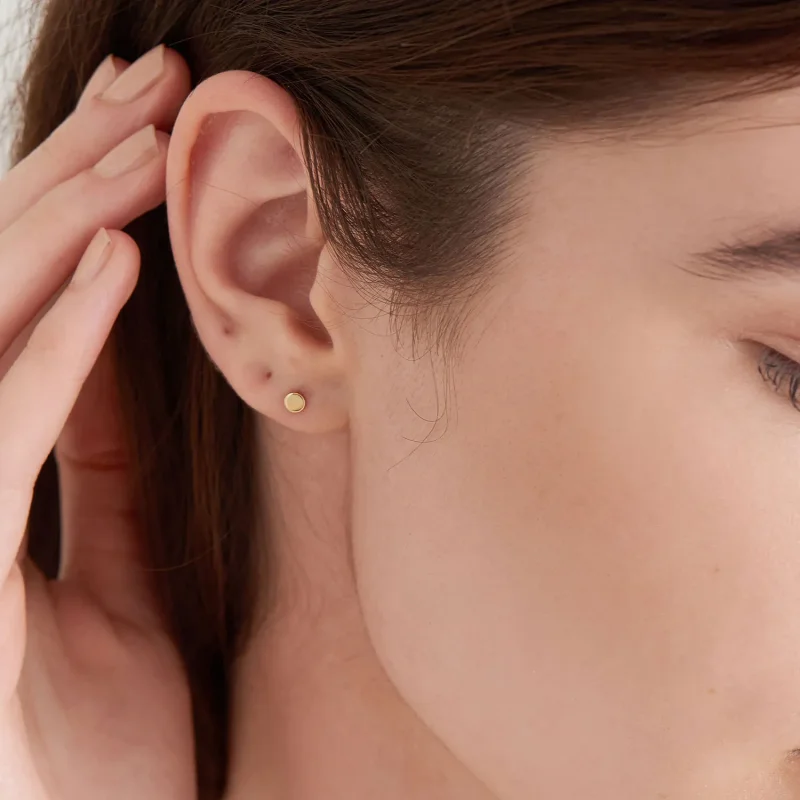 ANIA HAIE 14 KT GOLD STUD EARRINGS EAU001-04YG