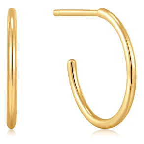 ANIA HAIE 14 KT GOLD HOOP EARRINGS EAU001-08YG